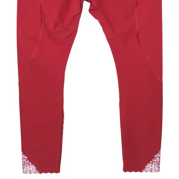 Lululemon Tight Stuff Tight Red and Silver Reflective Print Size 10